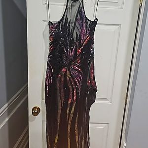 Backless Sequins SEXXXY Thigh High Dress! Beautiful.